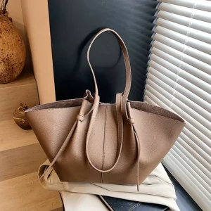 Branded Designer Shoulder Tote Bags For Women Soft PU Leather 2-IN-1 Big Capacity Shopper Tote Set 2025 Luxury Designer Handbags