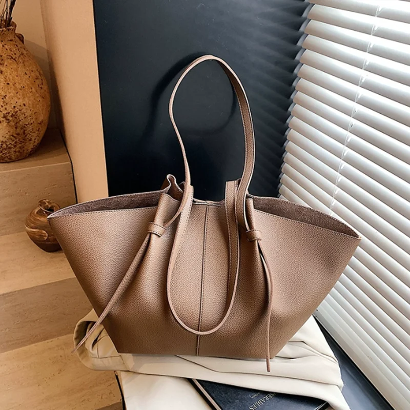 Branded Designer Shoulder Tote Bags For Women Soft PU Leather 2-IN-1 Big Capacity Shopper Tote Set 2025 Luxury Designer Handbags